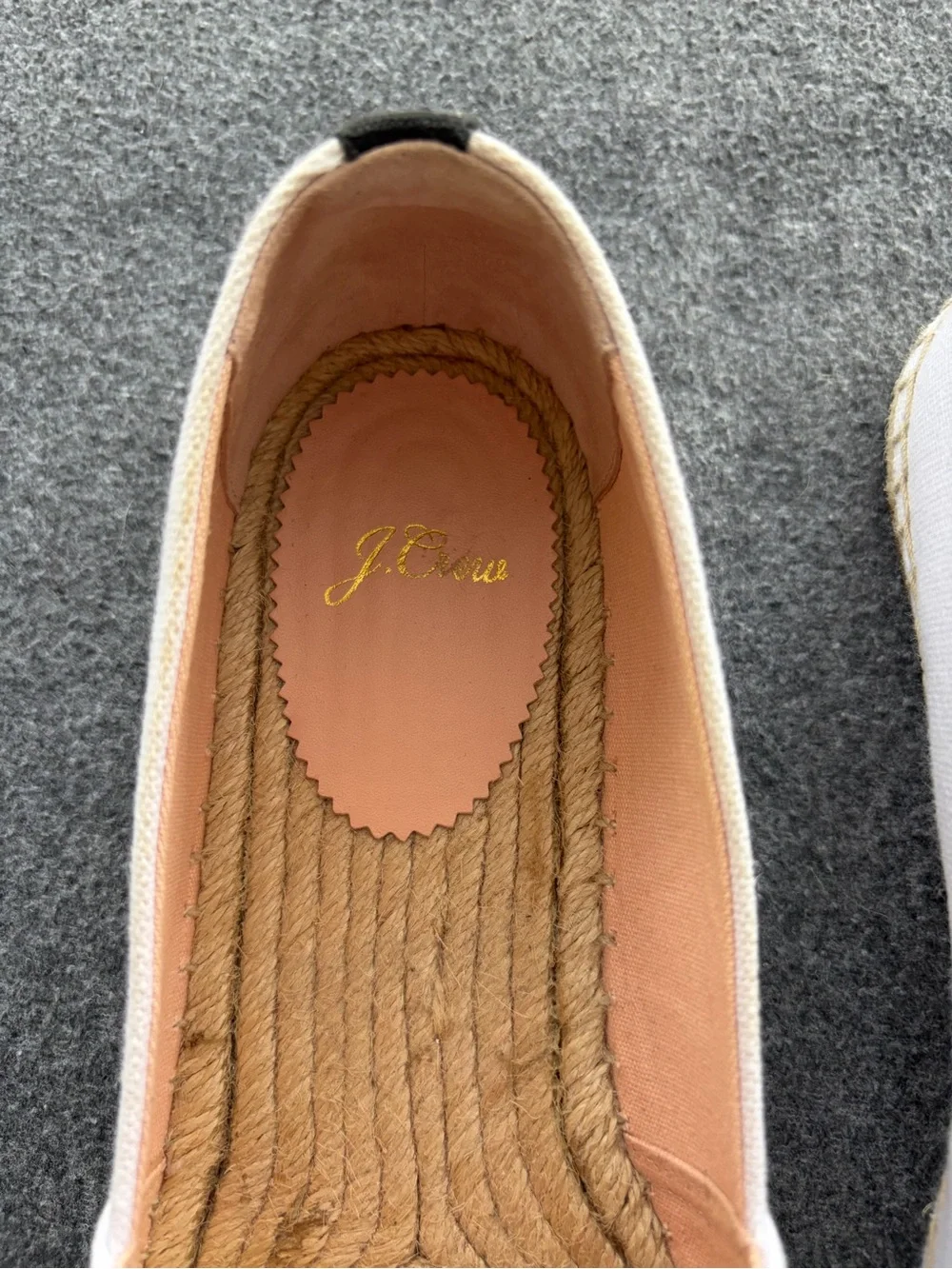 J. Crew Two-Tone Espadrille Flats Slip On Canvas Beach Resort Vacation Summer